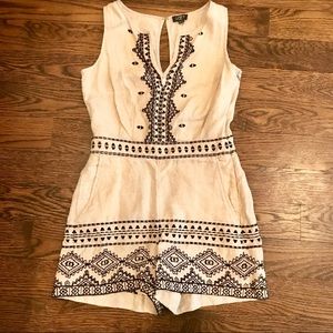 NWT ANN TAYLOR LOFT LINEN ROMPER